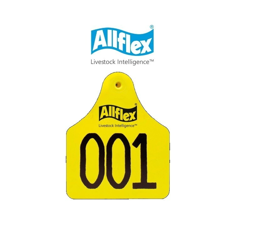 ALLFLEX MACHO TARJETA GRANDE AMARILLO