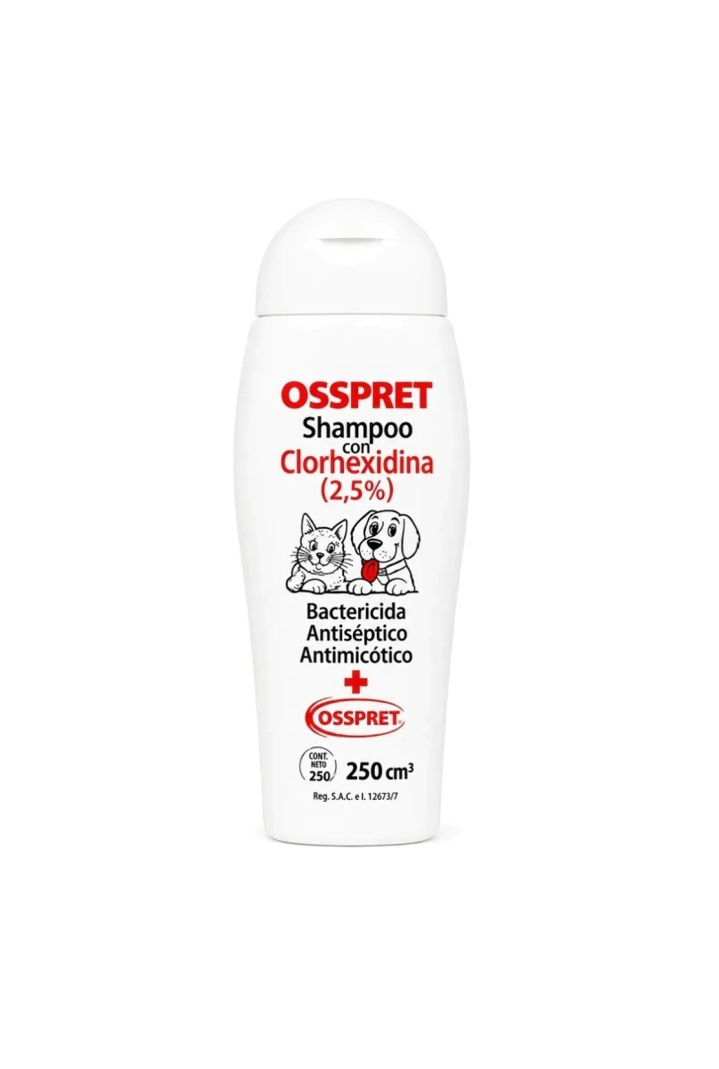 SHAMPOO OSSPRET CLORHEXIDINA AL 2,5% X 250 ML