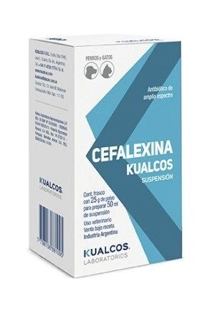 CEFALEXINA KUALKOS FRASCOS X 25 G DE POLVO