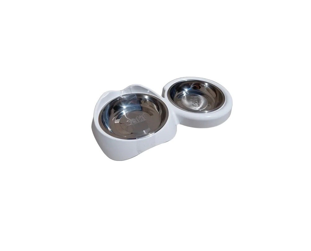 CATIT PIXIE DOBLE  BOWL BLANCO