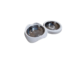CATIT PIXIE DOBLE  BOWL BLANCO