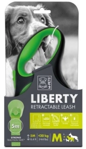 LIBERTY DOG RETRACTABLE LEASH M VERDE