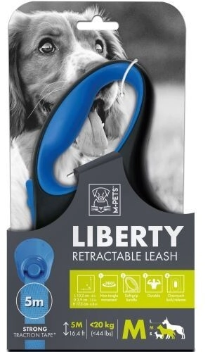 LIBERTY DOG RETRACTABLE LEASH M AZUL