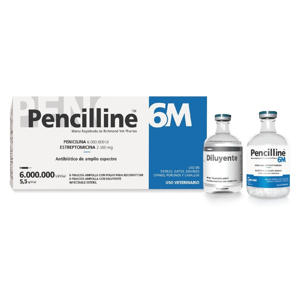 PENICILLINE 6 M x 6 FRASCOS