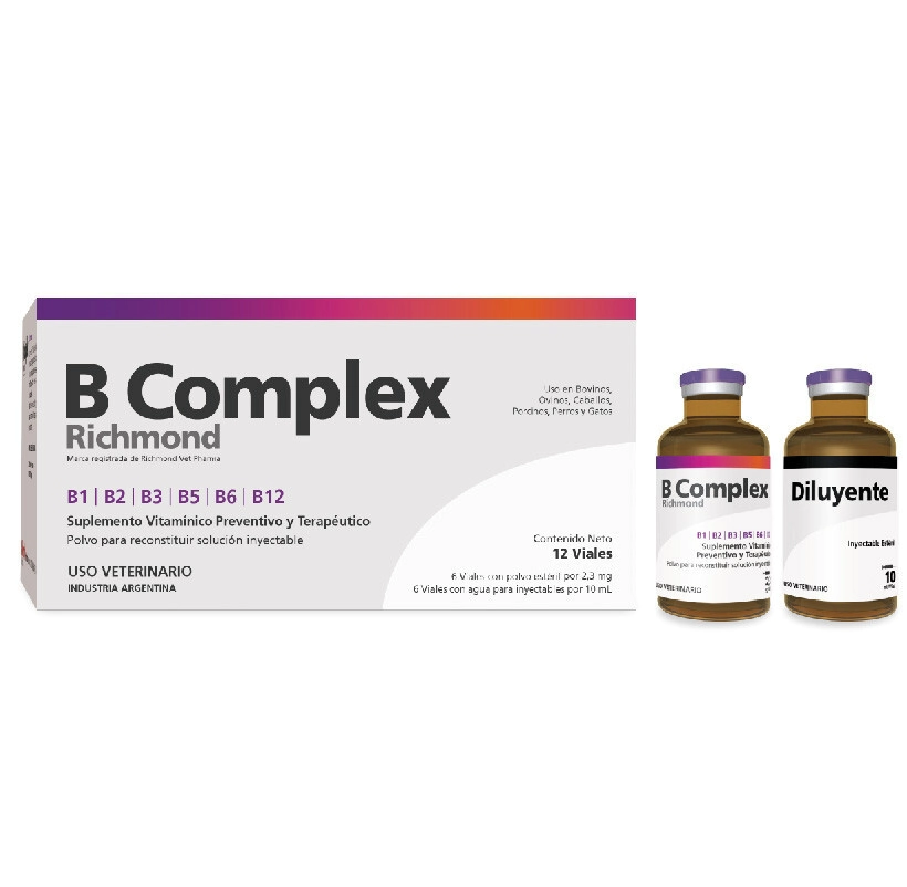 B COMPLEX 6 POLVOS + 6 DILUYENTES