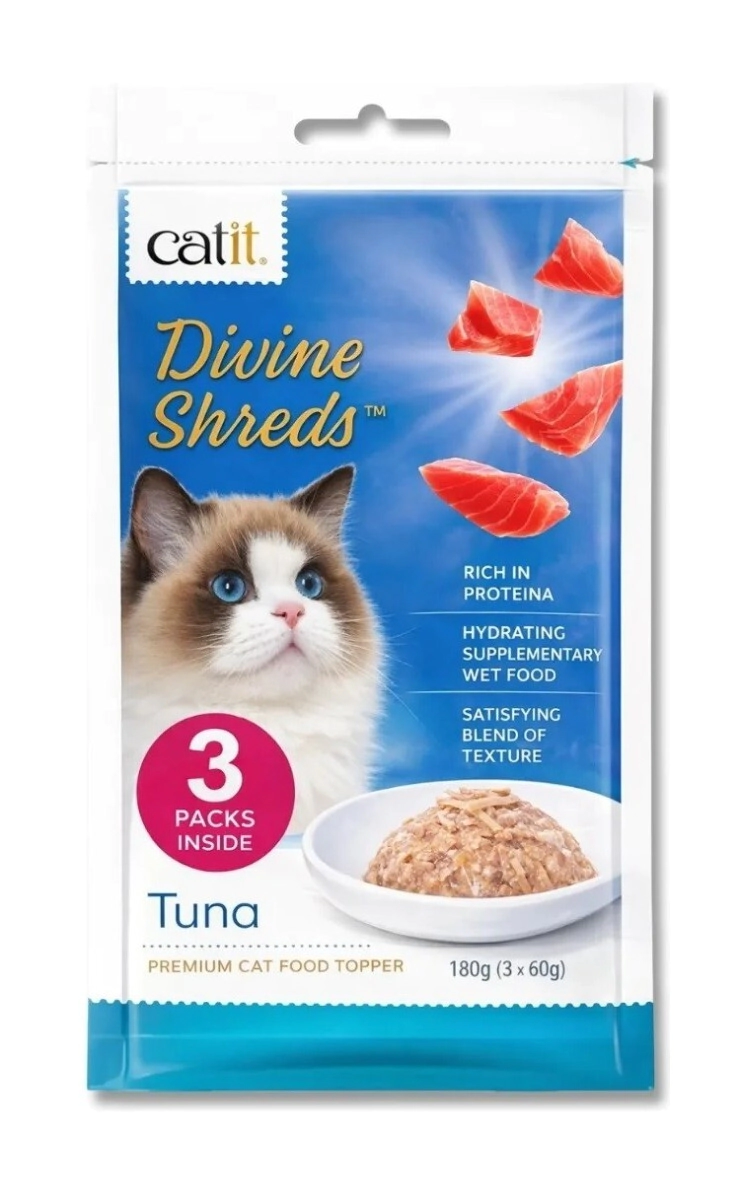CATIT DIVINE SHREDS ATUN 180 GRS X UN