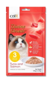 CATIT DIVINE SHREDS SALMON 180 GRS X UN